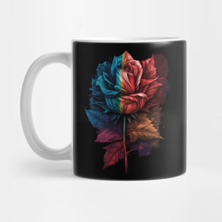 A rose in the colors of the Canadian flag canada Mug